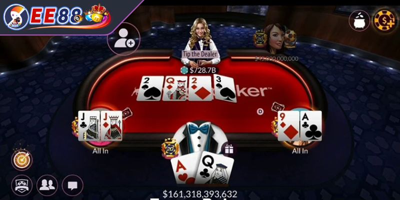 Hướng dẫn cách chơi một ván Poker EE88 chi tiết